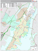 Jersey City Metro Area Digital Map Premium Style